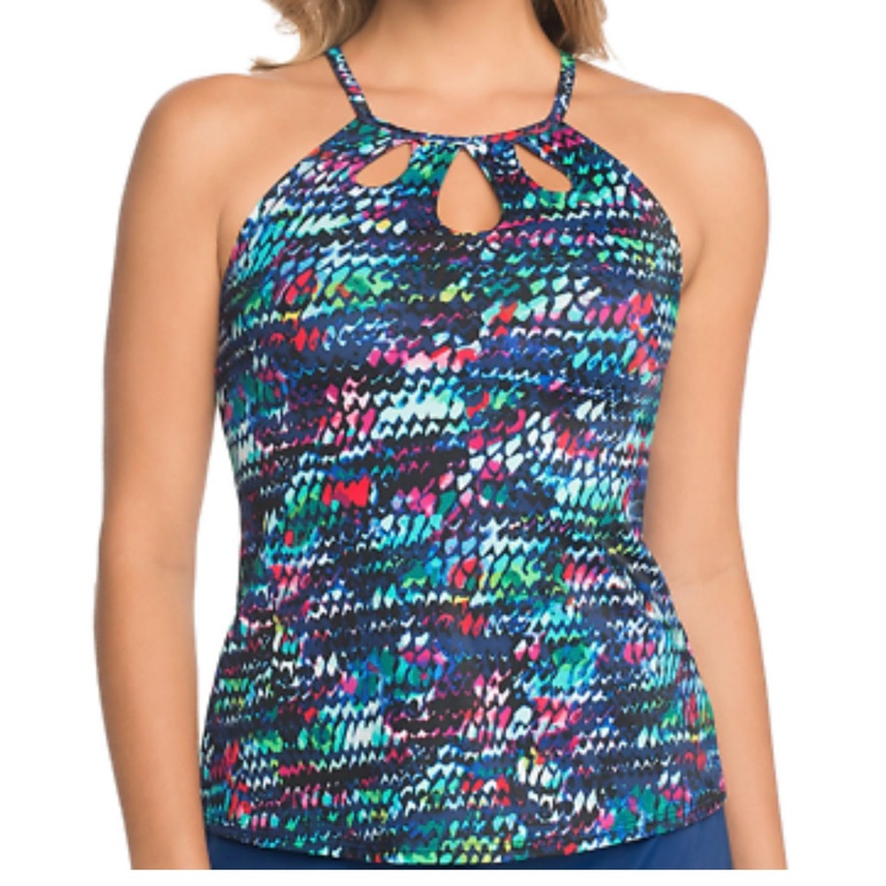 St John’s Bay Tankini Halter neck with cut outs. Size 12